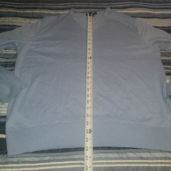 Banana Republic Size XL Two Luxury Men's Blue Sweaters Wool and Silk Preppy - Picture 11 of 11